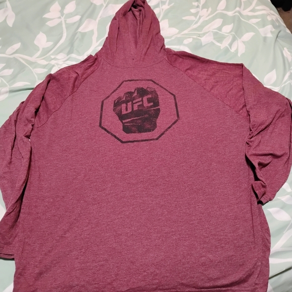 UFC Burgundy Hoodie with Black Emblem - Picture 1 of 7